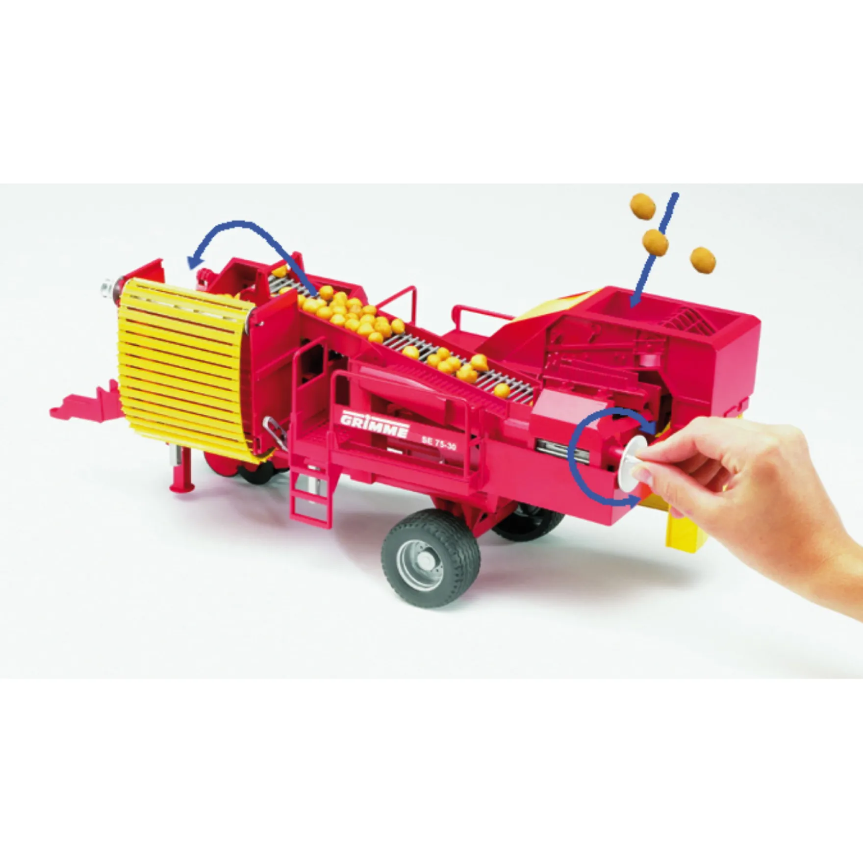 Bruder Tractor Aanhanger Grimme SE75-30 Aardappelrooier