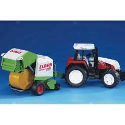 Bruder Tractor Aanhanger Ronde Balenpers  Claas Rollant 250