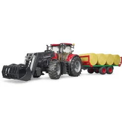 Bruder Tractor Case Met Balenaanhanger