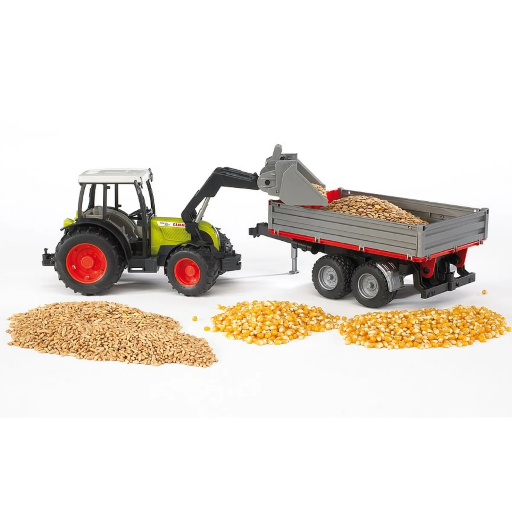 Bruder Tractor Claas Nectis 267 F Met Aanhanger