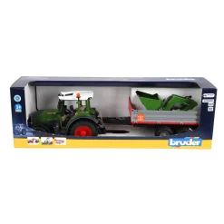 Bruder Tractor Fendt 210 S Met Aanhanger
