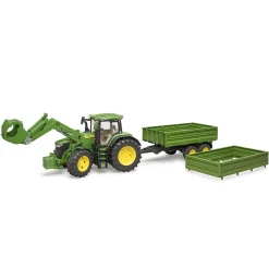 Bruder Tractor John Deere 7R 350 Met Aanhanger