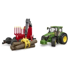 Bruder Tractor John Deere 7R 350 Met Boomaanhanger