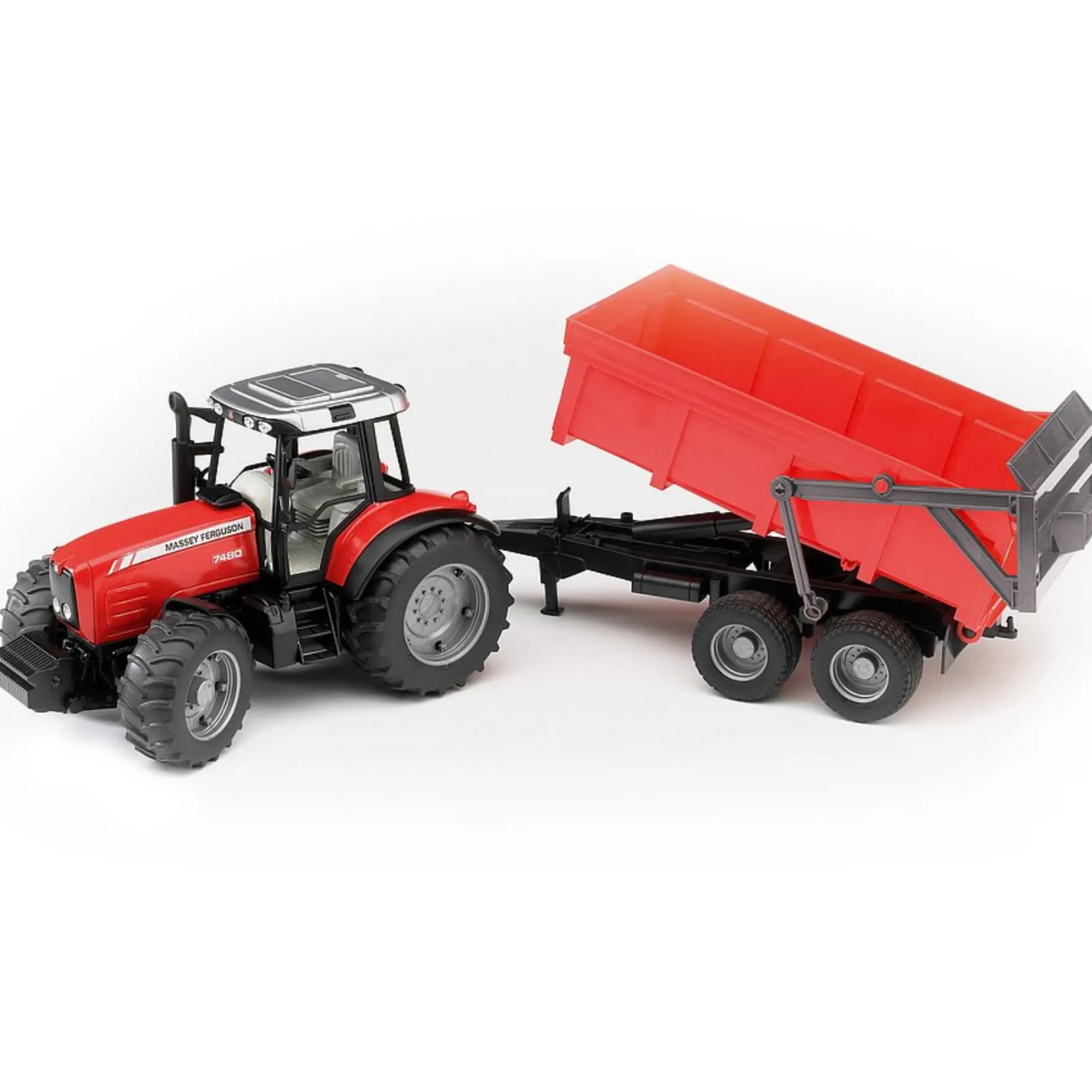 Bruder Tractor Massey Ferguson Met Aanhanger