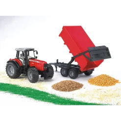 Bruder Tractor Massey Ferguson Met Aanhanger