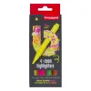 Bruynzeel markeerstiften neon 4 kleuren