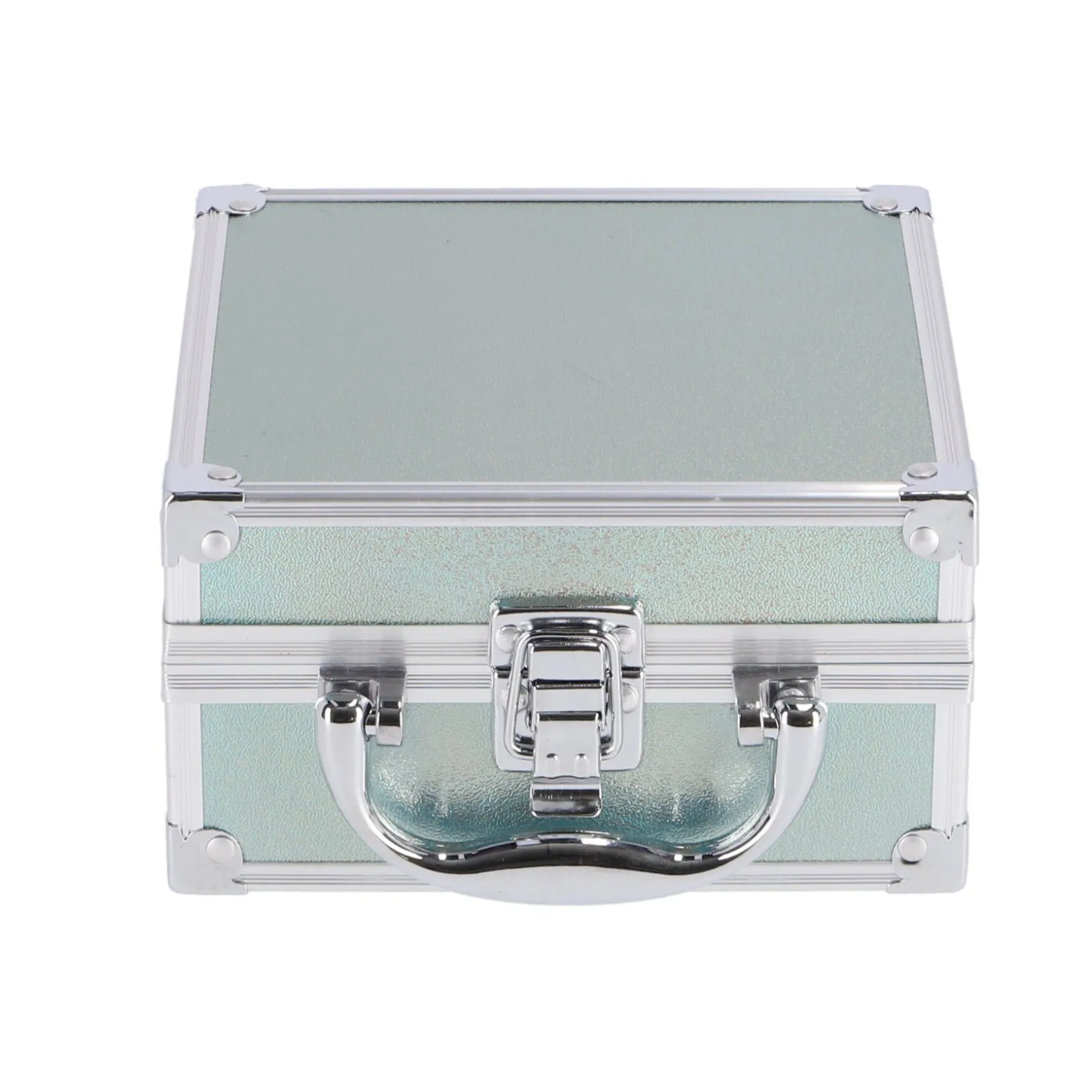 Casuelle Alu Mini Cosmetica Koffer Holografisch Zilvergroen