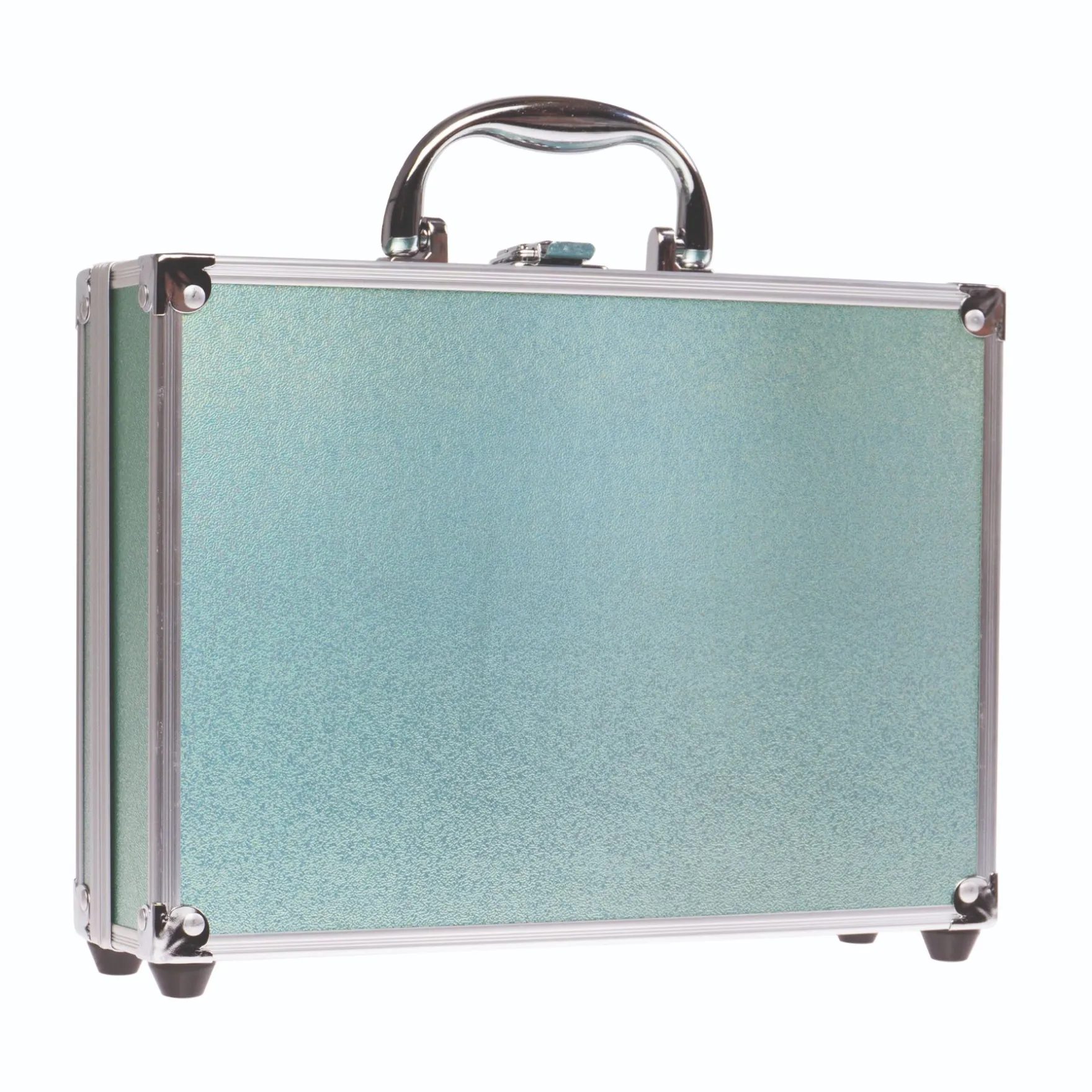 Casuelle Aluminium Cosmetica Koffer Groen/Zilver
