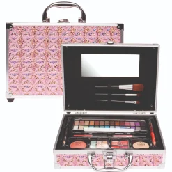 Casuelle Make-Up Koffer Holografisch Roze