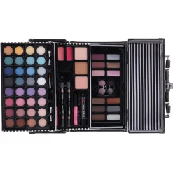 Casuelle Make-Up Koffer Zwart Met Gouden Glitters