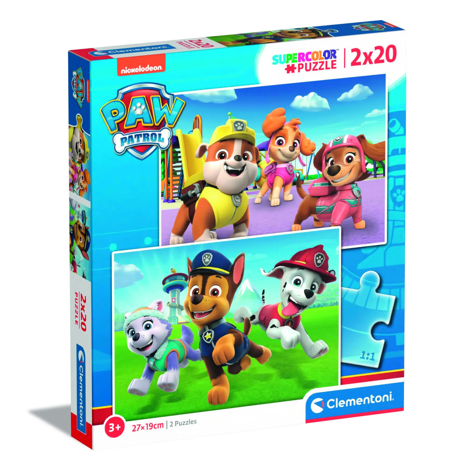 Clementoni paw patrol puzzel 2 x 20 stukjes