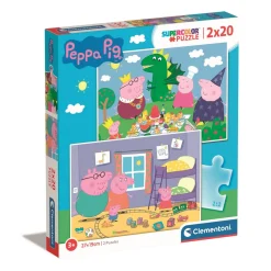 Clementoni peppa pig puzzel 2 x 20 stukjes