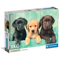 Clementoni Puzzel 1000 stuks Labrador pubs 3 kleuren compact