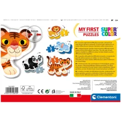 Clementoni Puzzel my first 2, 3, 4, 5 stukjes  Wilde dieren