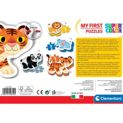 Clementoni Puzzel my first 2, 3, 4, 5 stukjes  Wilde dieren