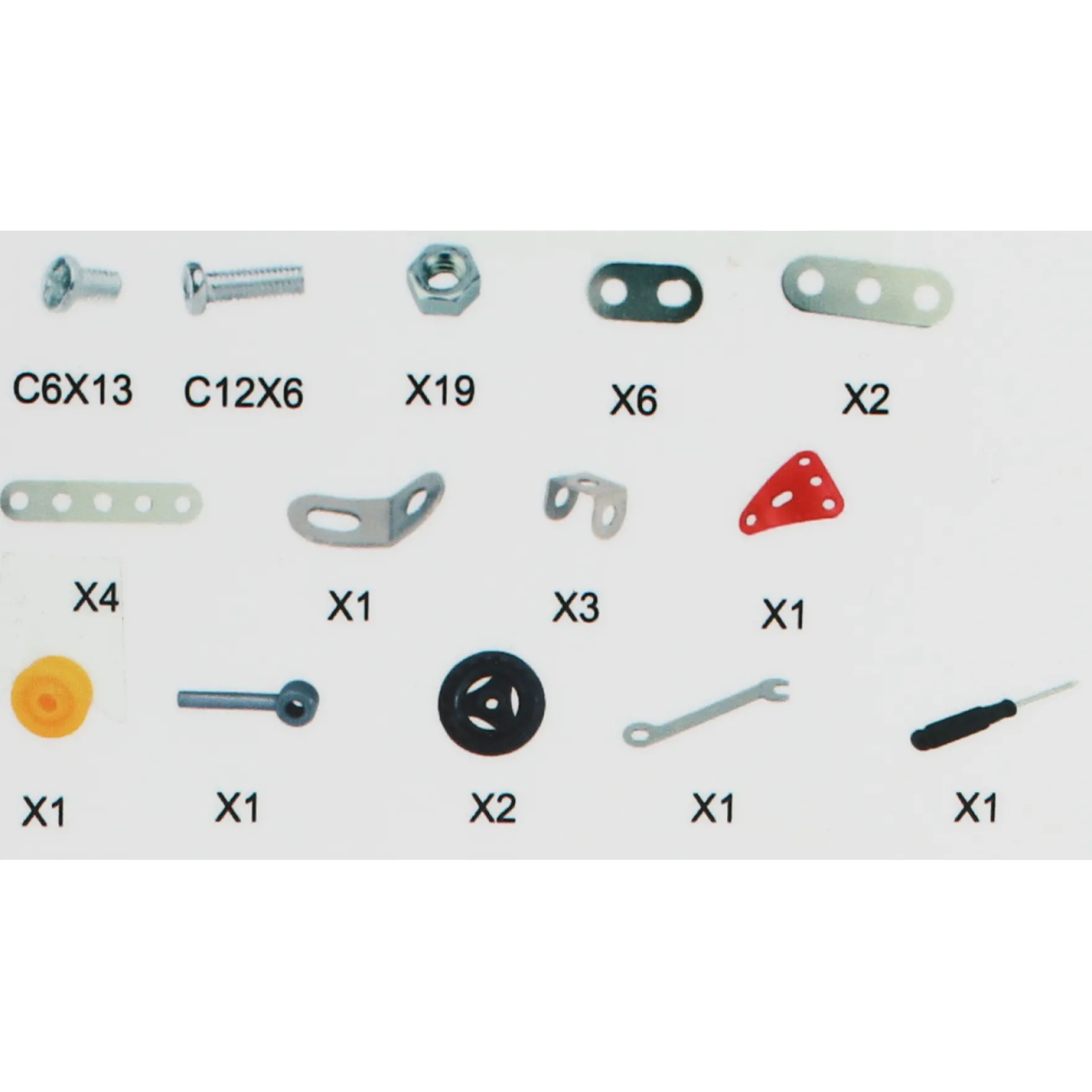 Constructieset voertuigen metaal 4 assorti