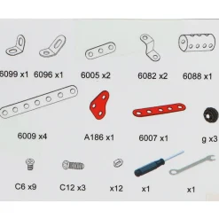 Constructieset voertuigen metaal 4 assorti