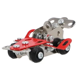 Constructieset voertuigen metaal 4 assorti