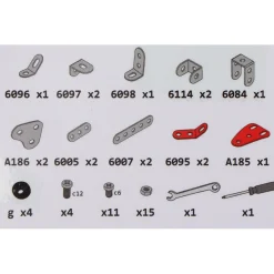 Constructieset voertuigen metaal 4 assorti
