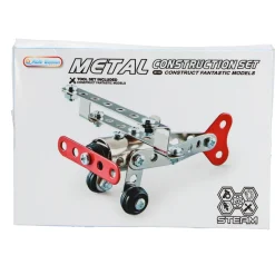 Constructieset voertuigen metaal 4 assorti