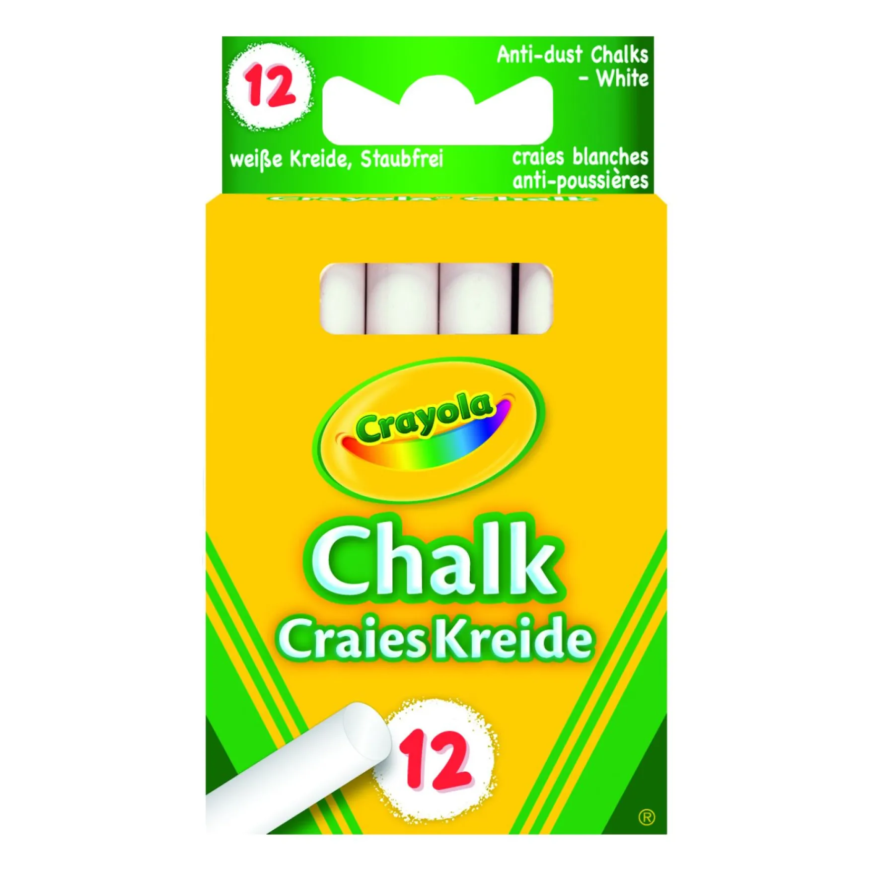 Crayola Krijtjes 12 Wit Stofvrij