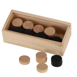 Damstenen In Houten Kistje 30mm