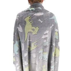 Deken dino glow in the dark 130 x 150 cm