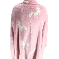 Deken eenhoorn glow in the dark 130 x 150 cm