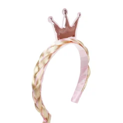 Diadeem met vlecht en kroon prinses