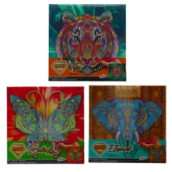 Diamond Painting Op Canvas 30x30 cm 3 assorti