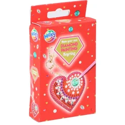 Diamond painting sleutelhanger hart 2 assorti