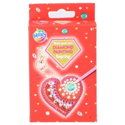 Diamond painting sleutelhanger hart 2 assorti