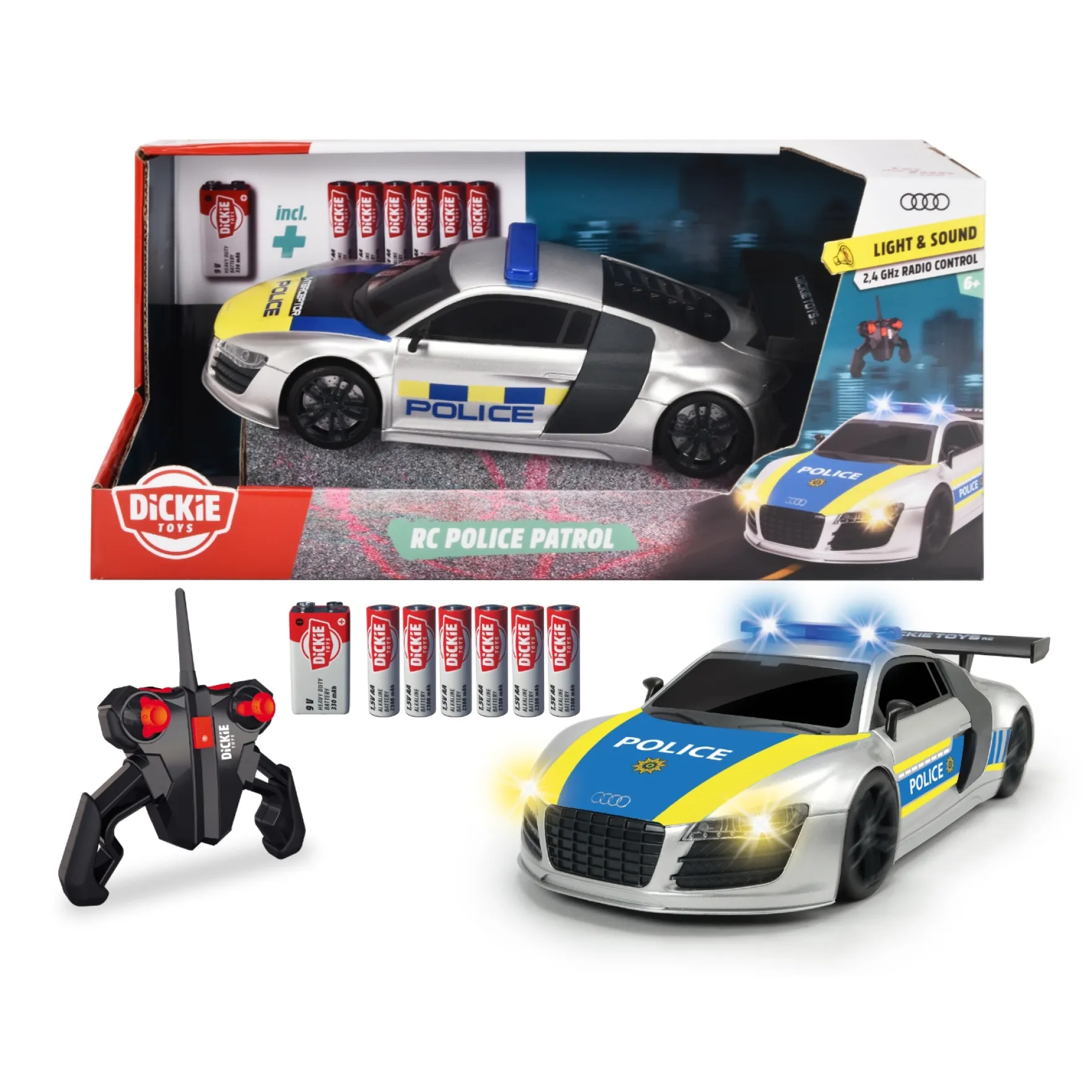 Dickie radiografisch bestuurbare auto police patrol
