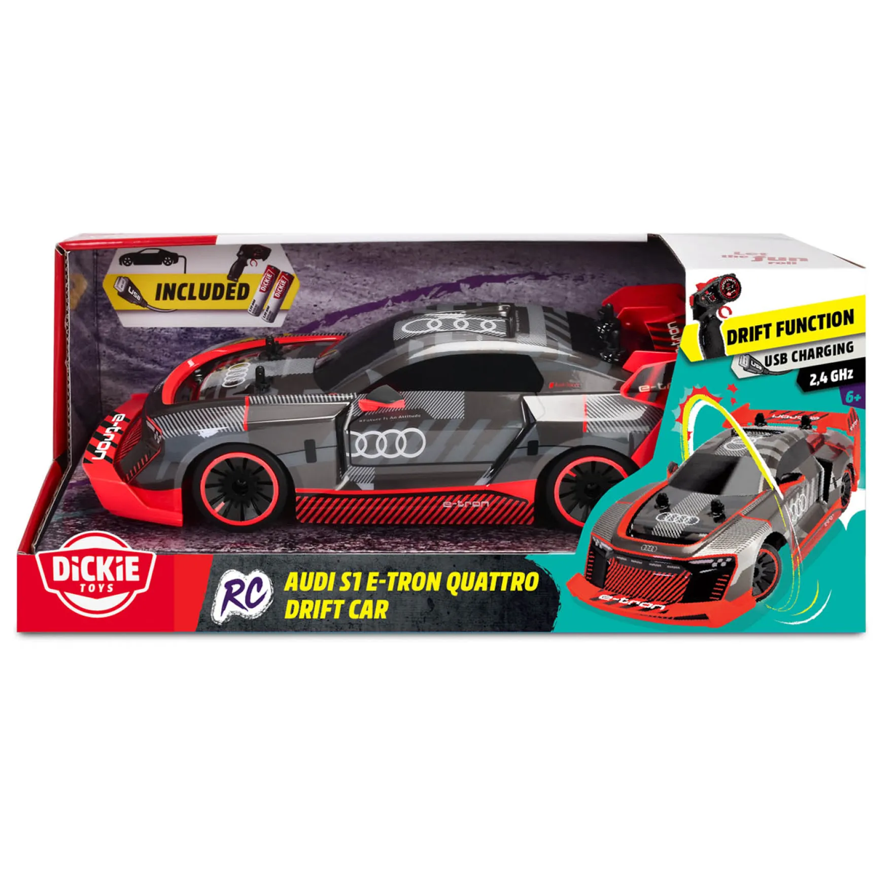 Dickie radiografisch bestuurbare auto driftcar audi