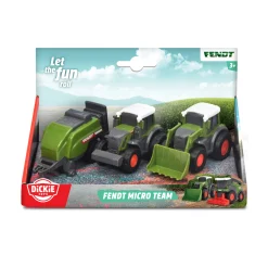 Dickie Toys Fendt Tractor 3-Delige set (3 Assorti) 9 Cm