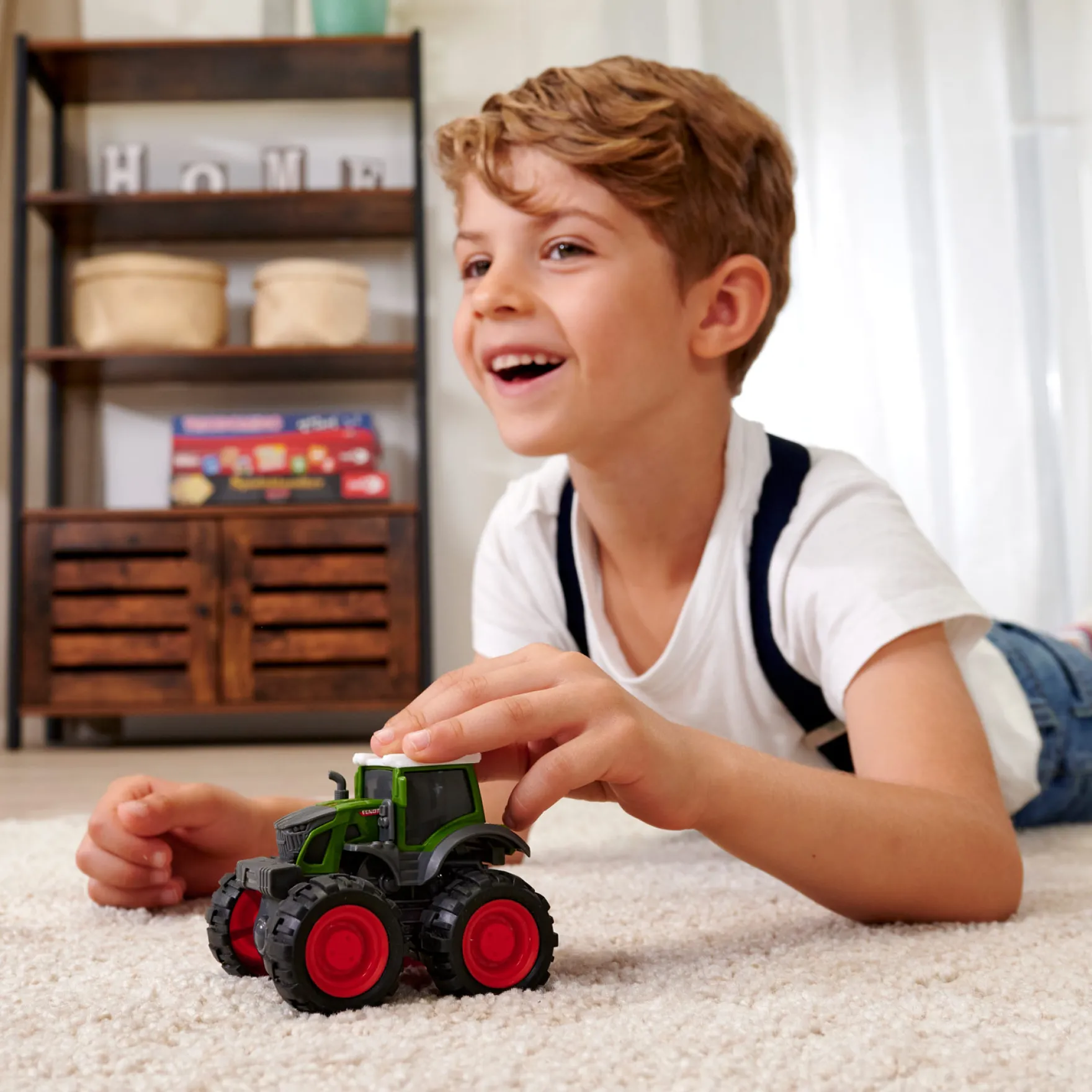 Dickie Toys Tractor Fendt Met Frictie 9 Cm