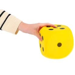 Dobbelsteen Bal Soft Geel 16 Cm