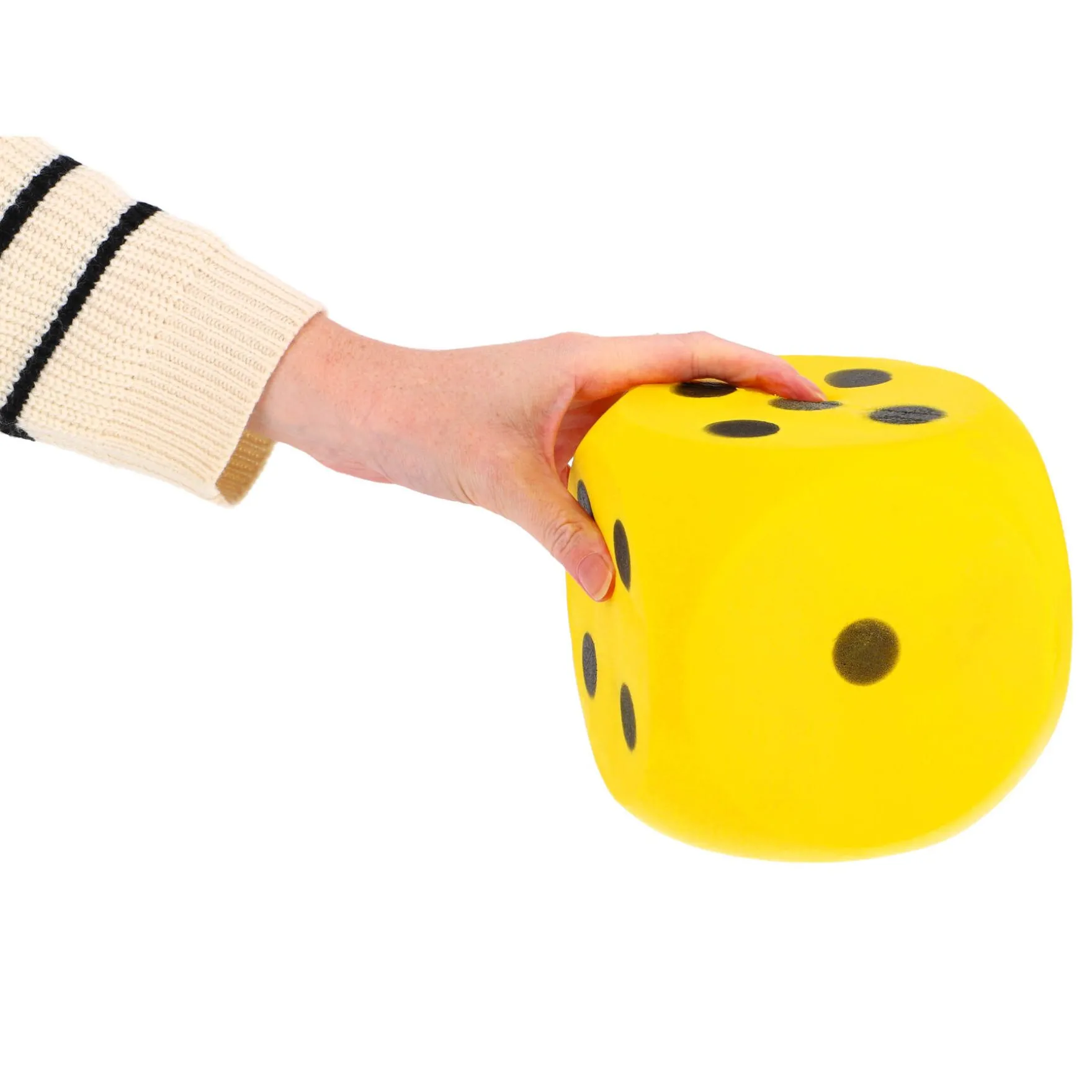 Dobbelsteen Bal Soft Geel 16 Cm