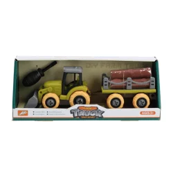 Farm tractor met aanhanger