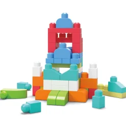 Fischer price mega bloks first builders blokkentas 60 stuks roze