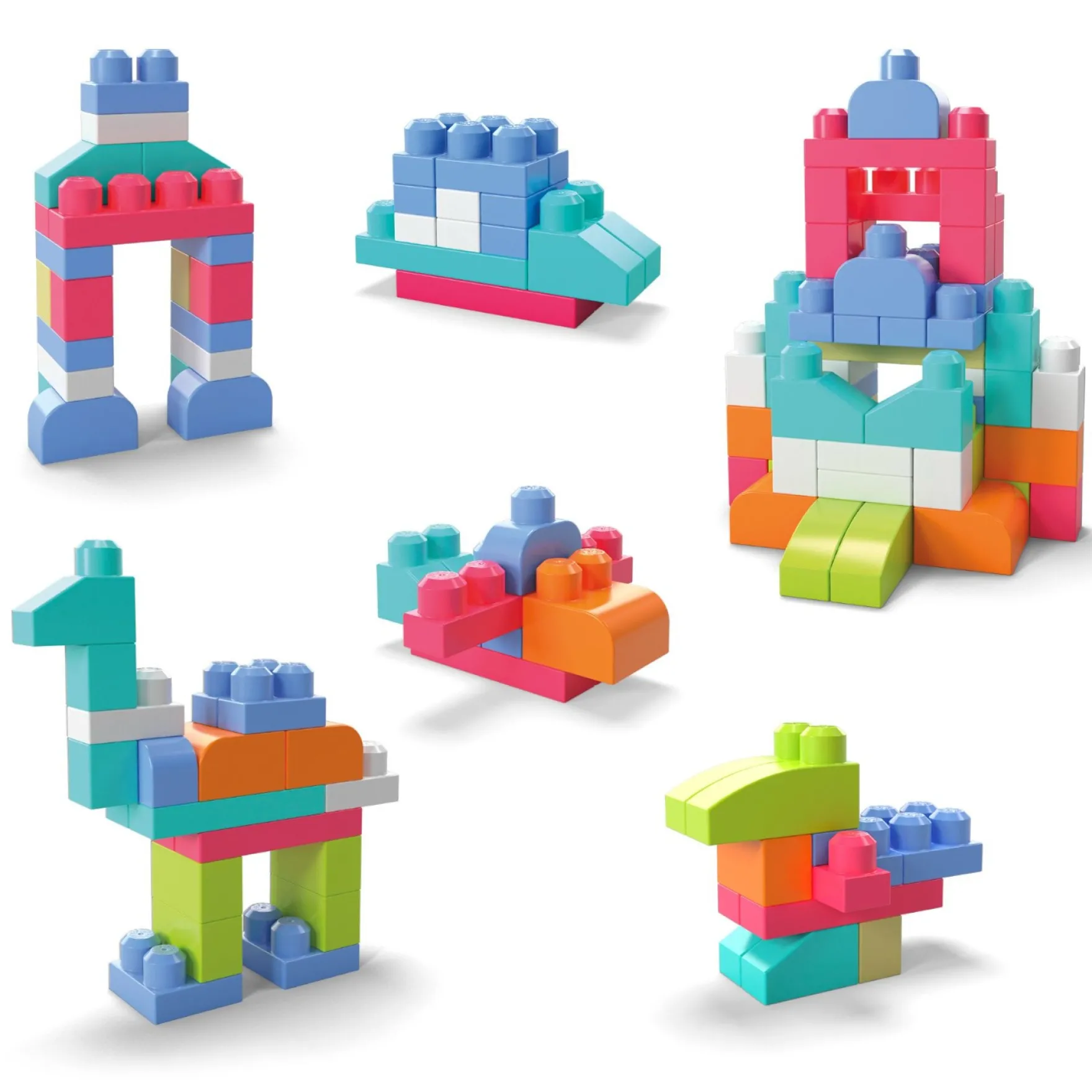 Fischer price mega bloks first builders blokkentas 60 stuks roze