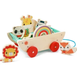 Fisher-Price Houten Kar Pull Along Met Dieren