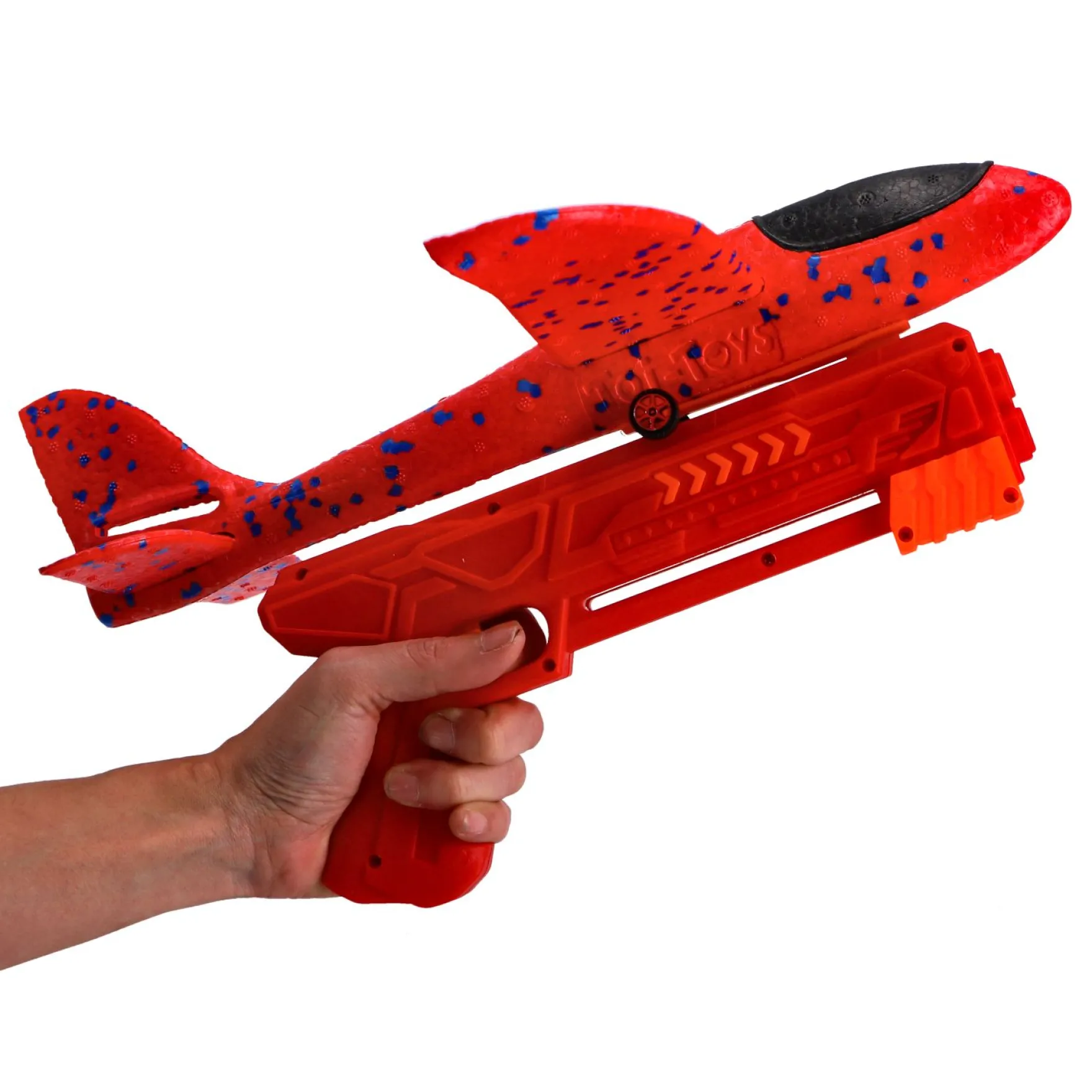 Foam vliegtuig met afschietpistool 4 assorti