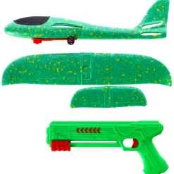 Foam vliegtuig met afschietpistool 4 assorti