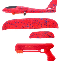 Foam vliegtuig met afschietpistool 4 assorti