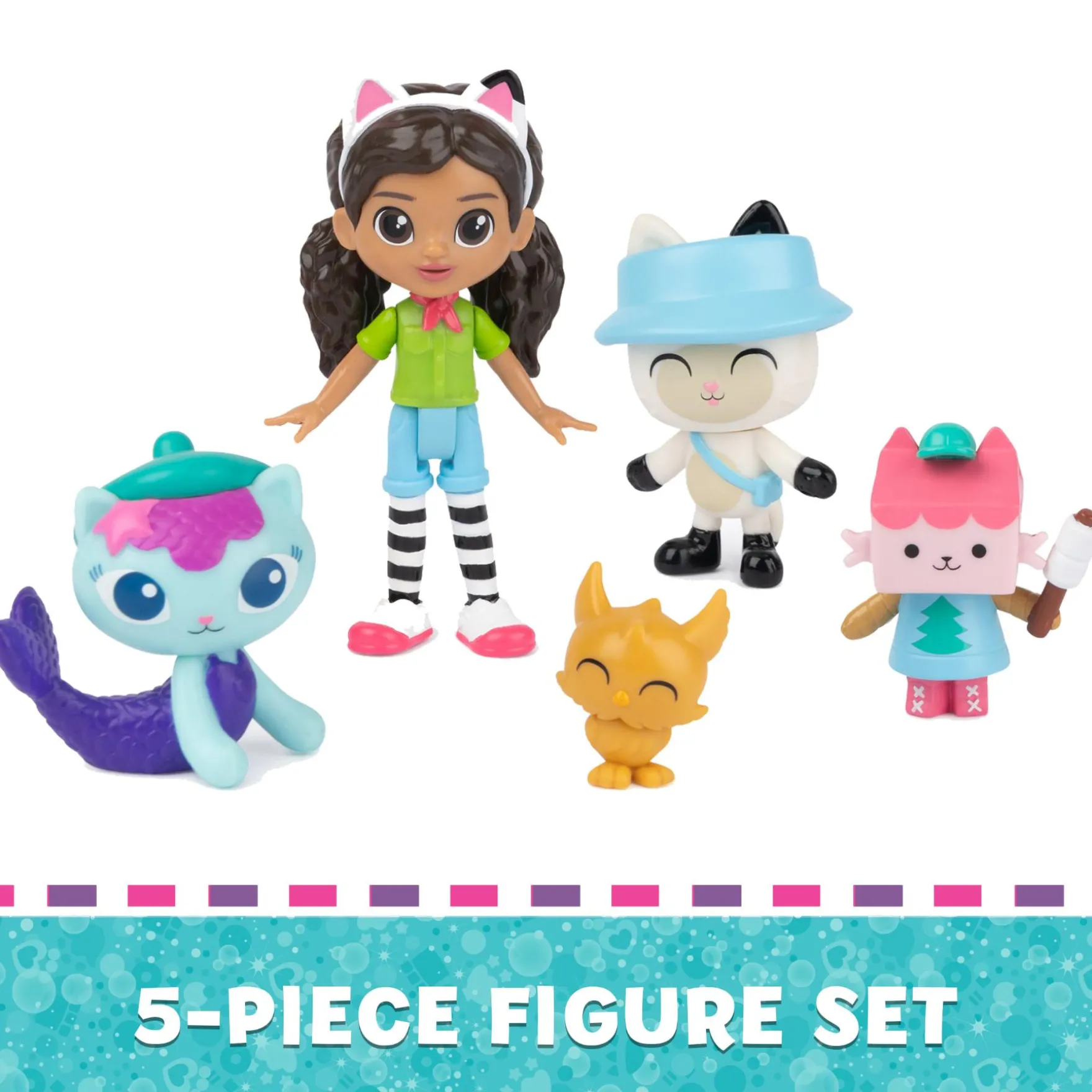 Gabby's Poppenhuis Speelfigurensetje Camping Gabby & 4 Katjes