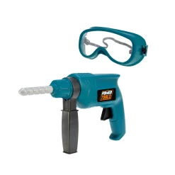 Gereedschap boor en veiligheidsbril