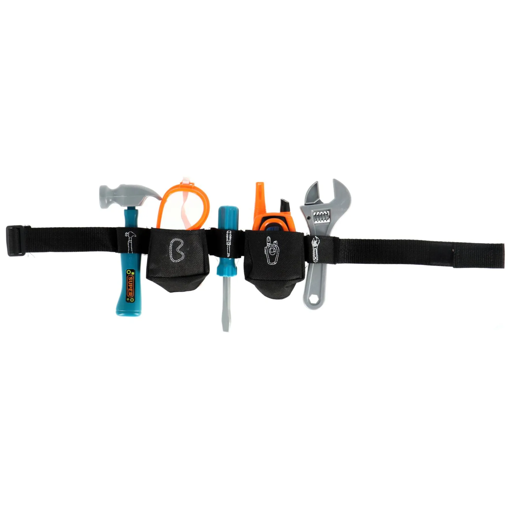 Gereedschapset in riem 6-delig