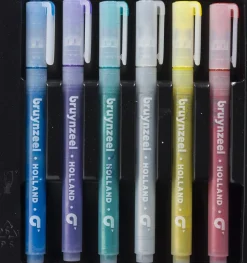 Glitter Viltstiften Bruynzeel 6 Stuks