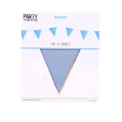 Glitterslinger Lichtblauw 6m